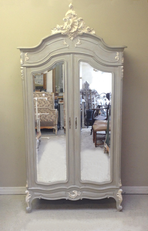 IF4034 ANTIQUE FRENCH ROCOCO DOUBLE ARMOIRE